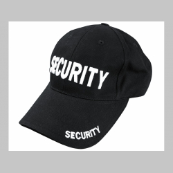Security čierna šiltovka s vyšívaným logom materiál 100% bavlna univerzálna nastaviteľná veľkosť